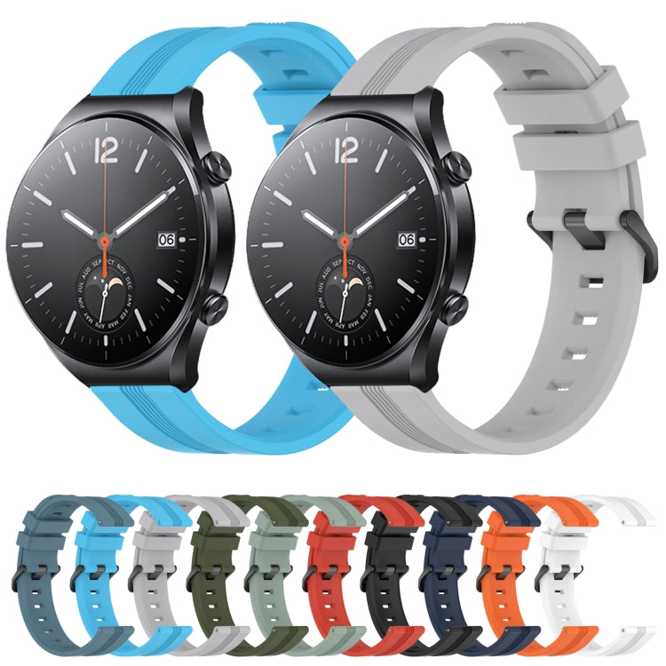 Cinturino in silicone a strisce concave da 22 mm, For Xiaomi MI Watch S1, For Xiaomi MI Watch S1 Pro