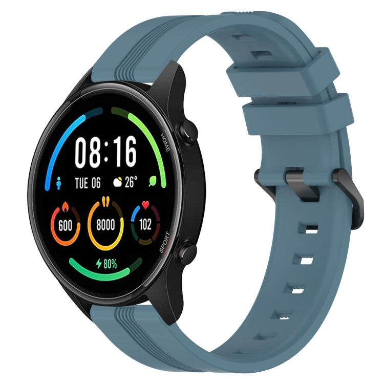 Cinturino in silicone a strisce concave da 22 mm, For Xiaomi MI Watch Color 2, For Xiaomi MI Watch Sport