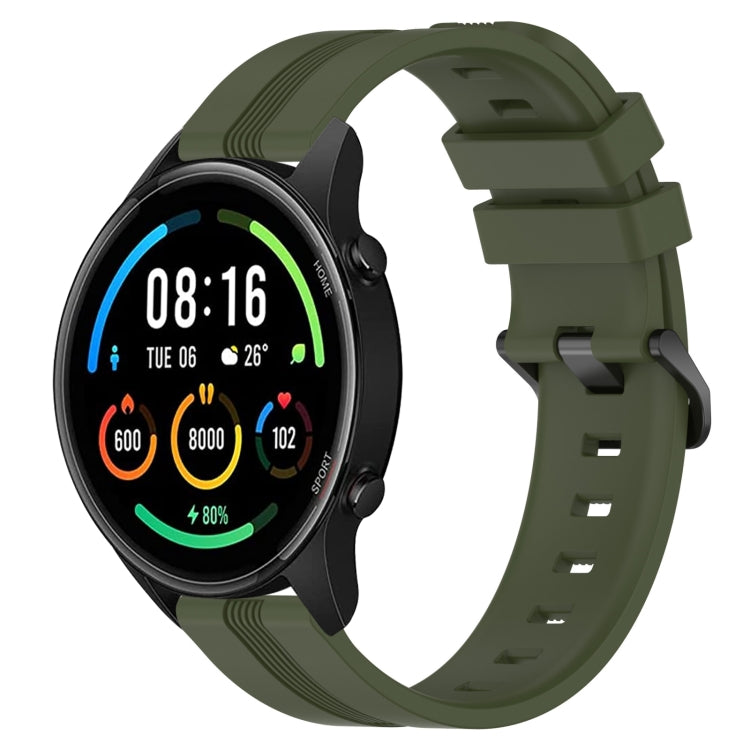 Cinturino in silicone a strisce concave da 22 mm, For Xiaomi MI Watch Color, For Xiaomi Watch S1 Active