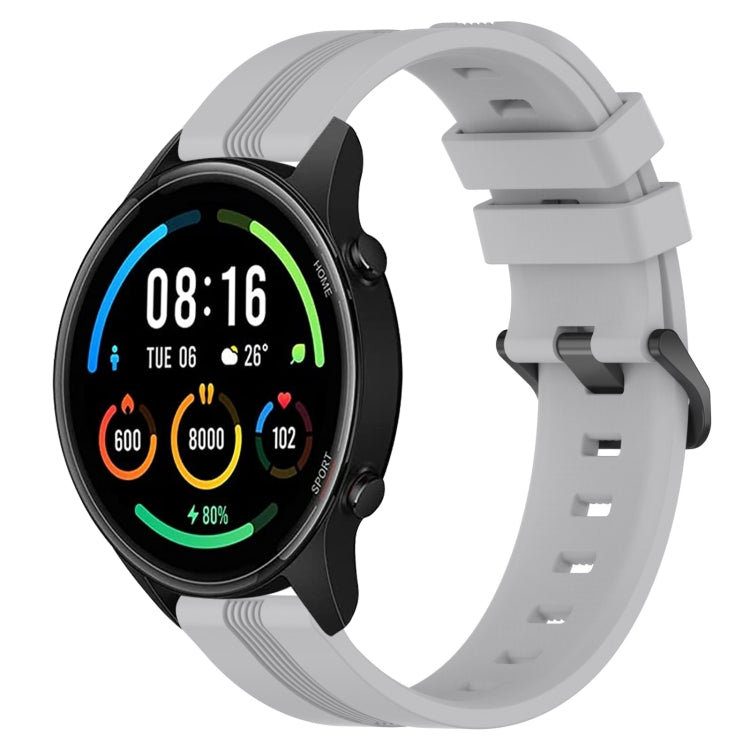 Cinturino in silicone a strisce concave da 22 mm, For Xiaomi MI Watch Color, For Xiaomi Watch S1 Active