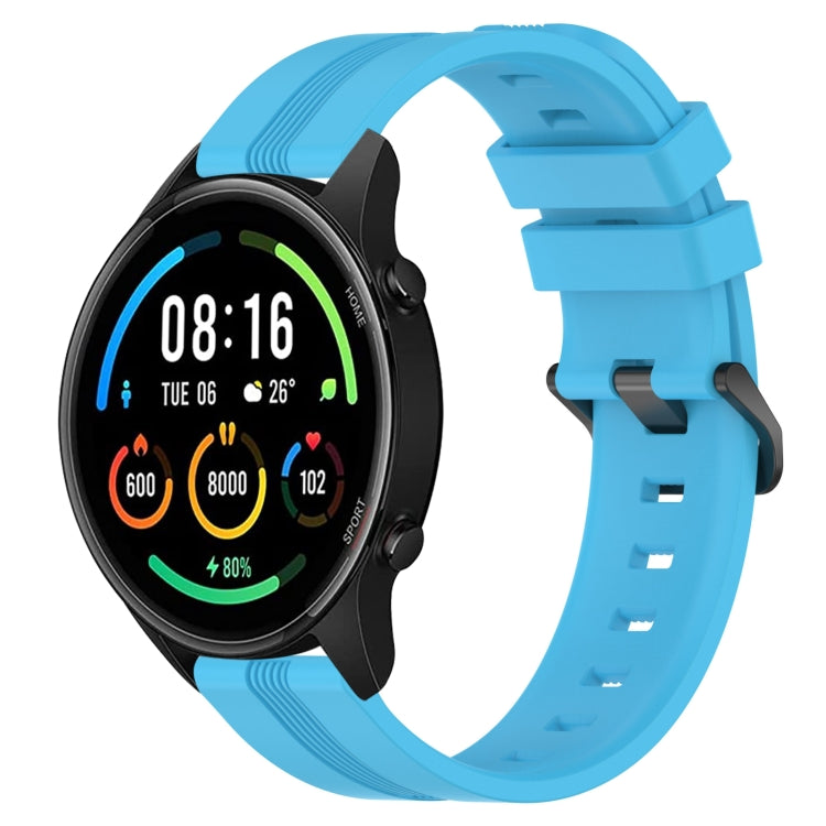 Cinturino in silicone a strisce concave da 22 mm, For Xiaomi MI Watch Color, For Xiaomi Watch S1 Active