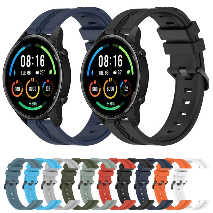Cinturino in silicone a strisce concave da 22 mm, For Xiaomi MI Watch Color, For Xiaomi Watch S1 Active