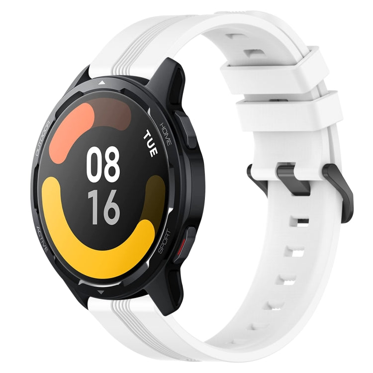 Cinturino in silicone a strisce concave da 22 mm, For Xiaomi MI Watch Color, For Xiaomi Watch S1 Active