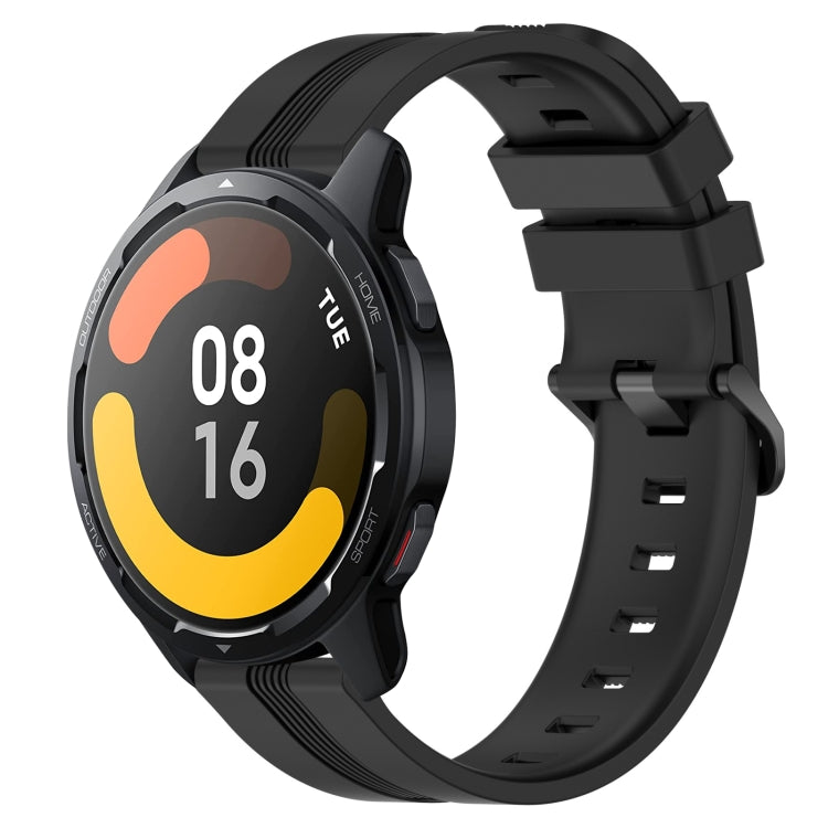 Cinturino in silicone a strisce concave da 22 mm, For Xiaomi MI Watch Color, For Xiaomi Watch S1 Active