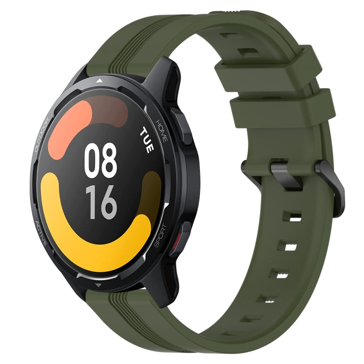 Cinturino in silicone a strisce concave da 22 mm, For Xiaomi MI Watch Color, For Xiaomi Watch S1 Active