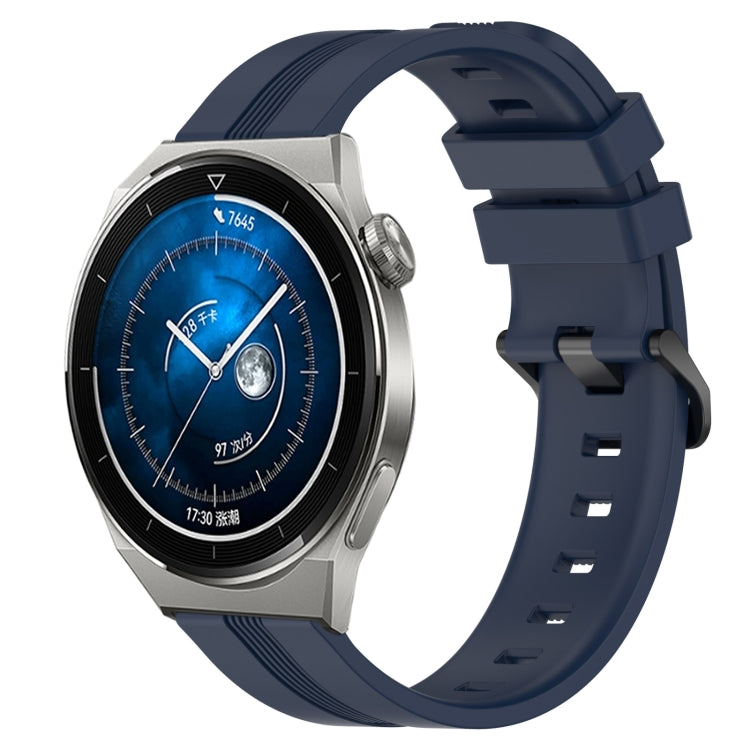 Cinturino in silicone a strisce concave da 22 mm, For Huawei Watch GT3 Pro 46mm, For Huawei Watch Buds