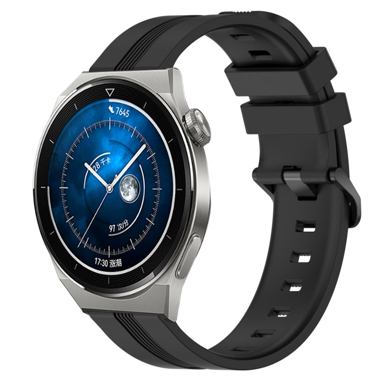 Cinturino in silicone a strisce concave da 22 mm, For Huawei Watch GT3 Pro 46mm, For Huawei Watch Buds