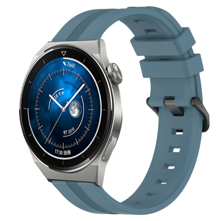 Cinturino in silicone a strisce concave da 22 mm, For Huawei Watch GT3 Pro 46mm, For Huawei Watch Buds