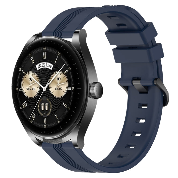 Cinturino in silicone a strisce concave da 22 mm, For Huawei Watch GT3 Pro 46mm, For Huawei Watch Buds