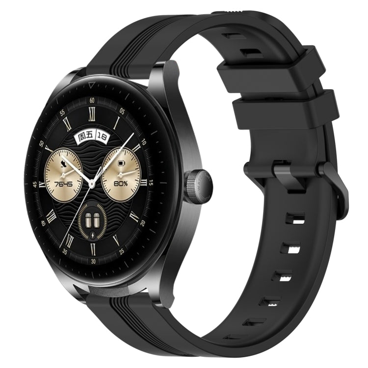 Cinturino in silicone a strisce concave da 22 mm, For Huawei Watch GT3 Pro 46mm, For Huawei Watch Buds