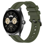 Cinturino in silicone a strisce concave da 22 mm, For Huawei Watch GT3 Pro 46mm, For Huawei Watch Buds