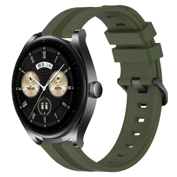 Cinturino in silicone a strisce concave da 22 mm, For Huawei Watch GT3 Pro 46mm, For Huawei Watch Buds
