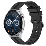 Cinturino in silicone a strisce concave da 22 mm, For Huawei Watch 3 Pro New, For Huawei Watch GT3 46mm