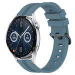 Cinturino in silicone a strisce concave da 22 mm, For Huawei Watch 3 Pro New, For Huawei Watch GT3 46mm