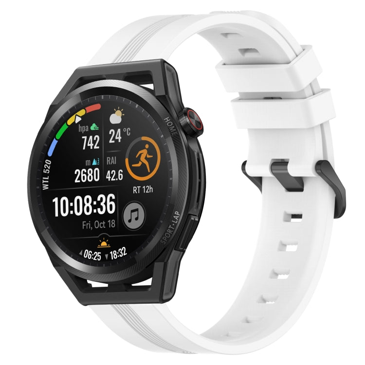 Cinturino in silicone a strisce concave da 22 mm, For Huawei Watch GT Runner, For Huawei Watch 3