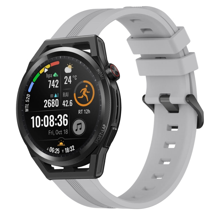 Cinturino in silicone a strisce concave da 22 mm, For Huawei Watch GT Runner, For Huawei Watch 3