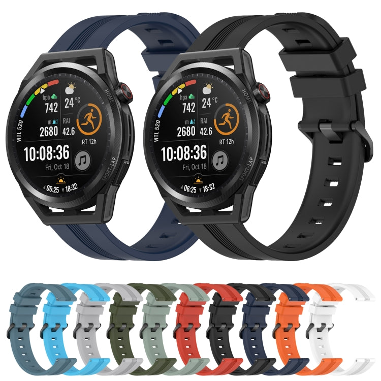 Cinturino in silicone a strisce concave da 22 mm, For Huawei Watch GT Runner, For Huawei Watch 3