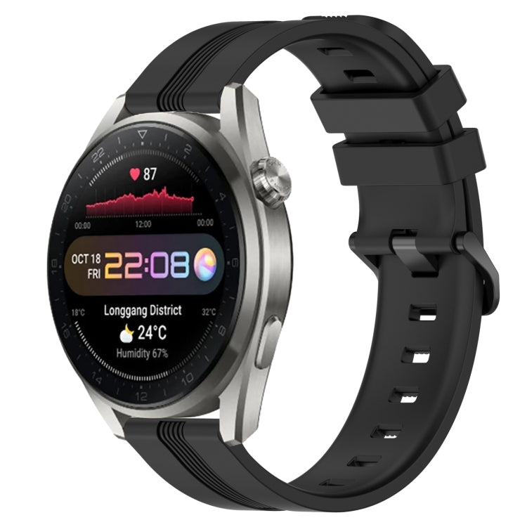 Cinturino in silicone a strisce concave da 22 mm, For Huawei Watch GT Runner, For Huawei Watch 3