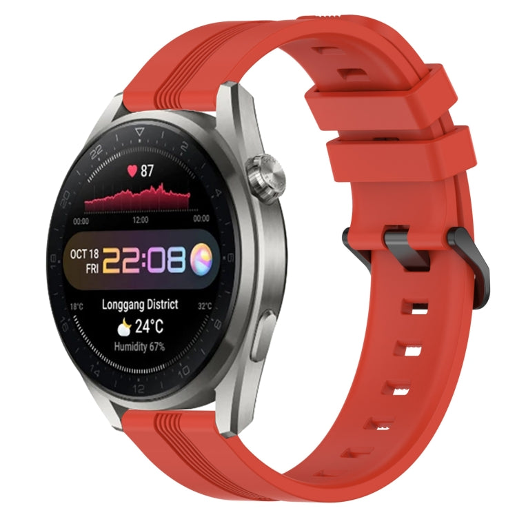 Cinturino in silicone a strisce concave da 22 mm, For Huawei Watch GT Runner, For Huawei Watch 3