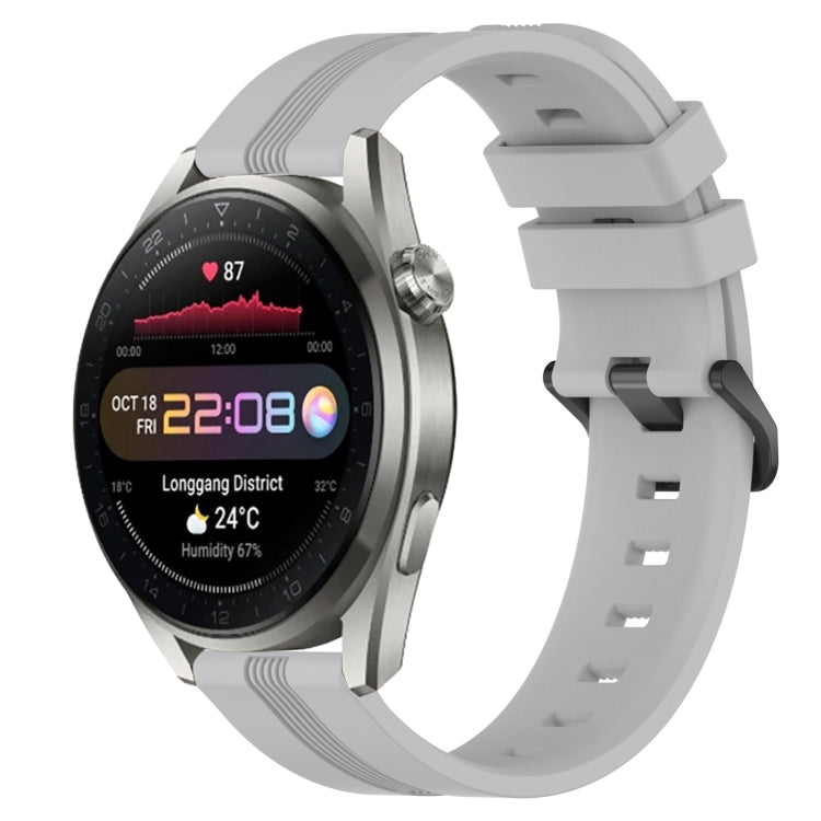 Cinturino in silicone a strisce concave da 22 mm, For Huawei Watch 3 Pro, For Huawei GT2 Pro