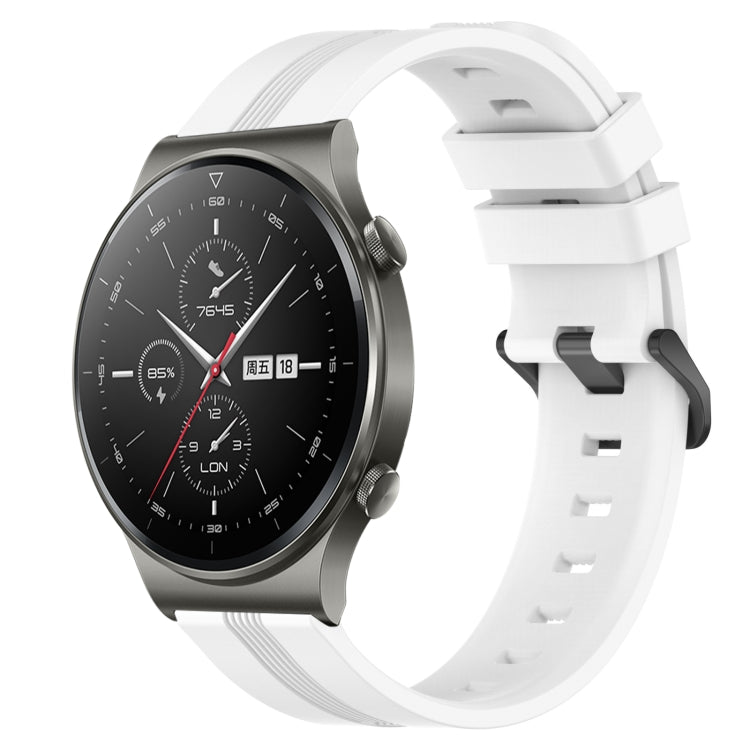Cinturino in silicone a strisce concave da 22 mm, For Huawei Watch 3 Pro, For Huawei GT2 Pro
