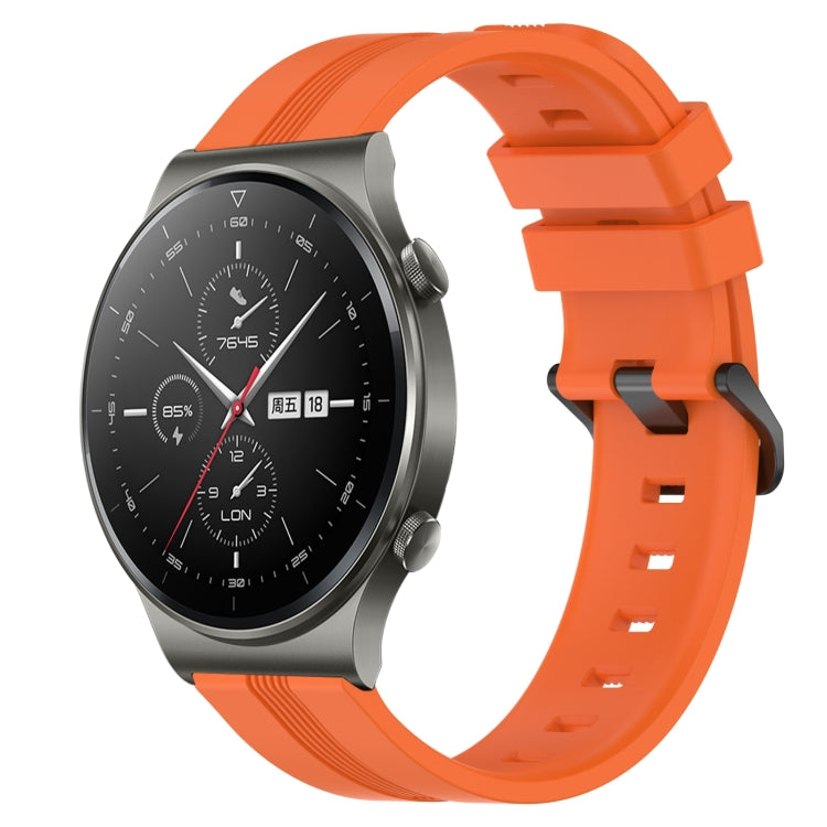 Cinturino in silicone a strisce concave da 22 mm, For Huawei Watch 3 Pro, For Huawei GT2 Pro