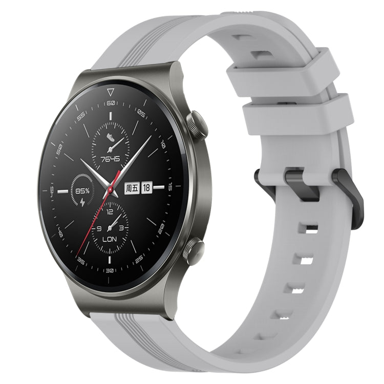 Cinturino in silicone a strisce concave da 22 mm, For Huawei Watch 3 Pro, For Huawei GT2 Pro