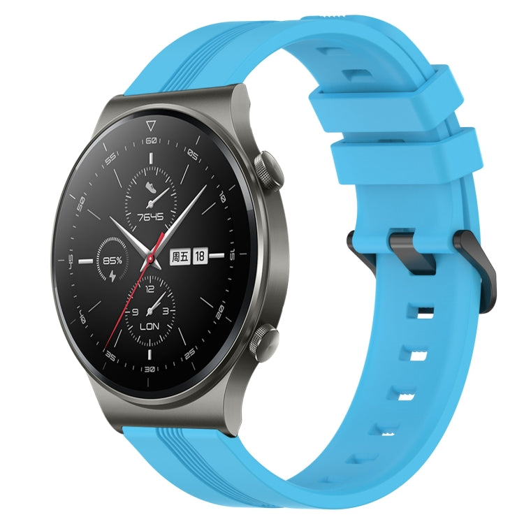 Cinturino in silicone a strisce concave da 22 mm, For Huawei Watch 3 Pro, For Huawei GT2 Pro