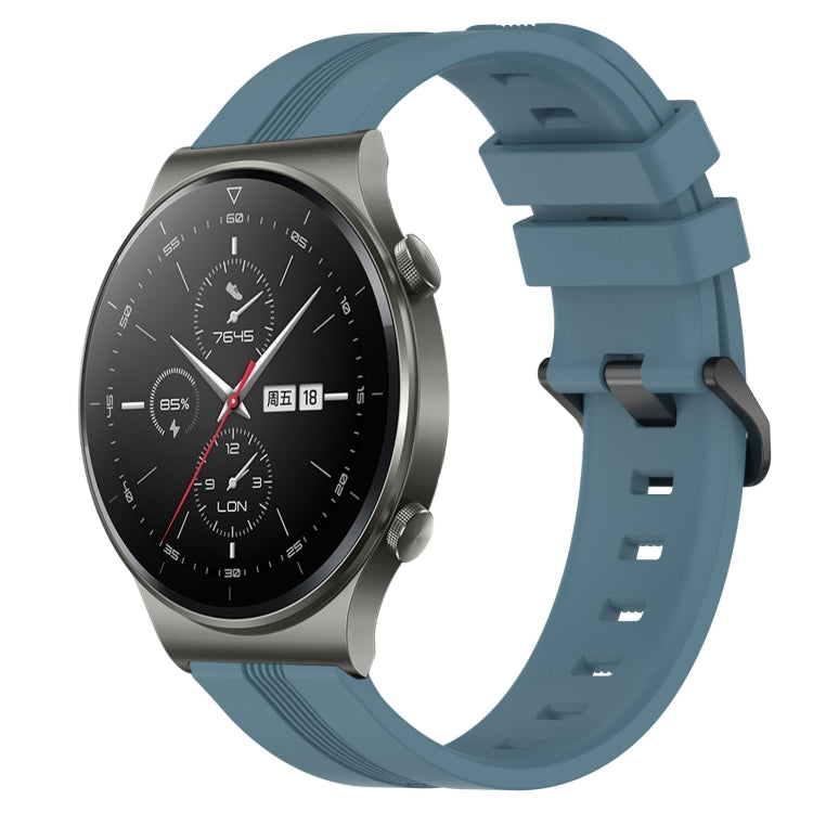 Cinturino in silicone a strisce concave da 22 mm, For Huawei Watch 3 Pro, For Huawei GT2 Pro