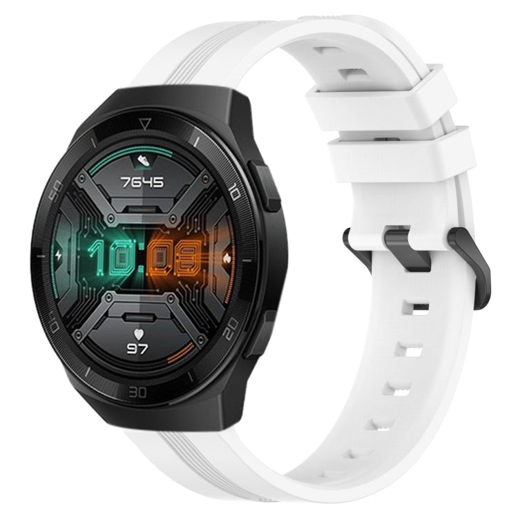 Cinturino in silicone a strisce concave da 22 mm, For Huawei Watch GT 2E, For Huawei GT2 46mm
