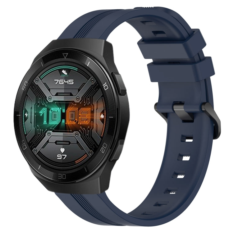 Cinturino in silicone a strisce concave da 22 mm, For Huawei Watch GT 2E, For Huawei GT2 46mm