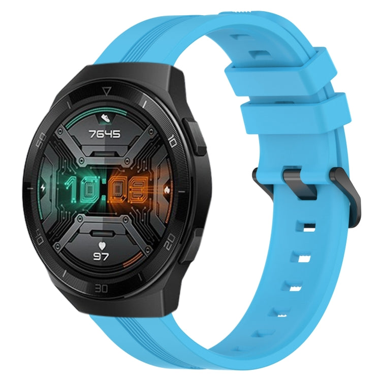 Cinturino in silicone a strisce concave da 22 mm, For Huawei Watch GT 2E, For Huawei GT2 46mm