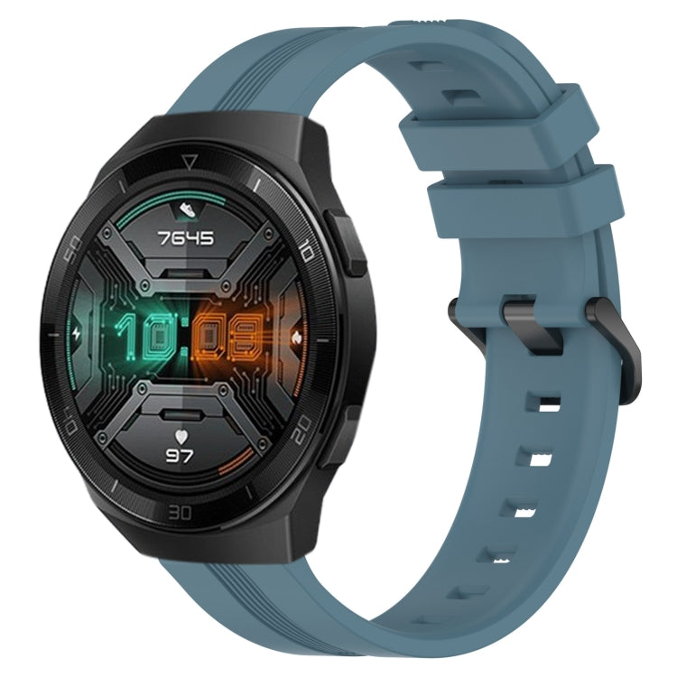 Cinturino in silicone a strisce concave da 22 mm, For Huawei Watch GT 2E, For Huawei GT2 46mm