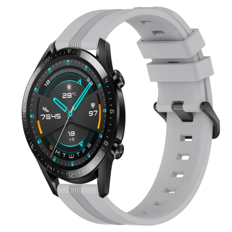 Cinturino in silicone a strisce concave da 22 mm, For Huawei Watch GT 2E, For Huawei GT2 46mm