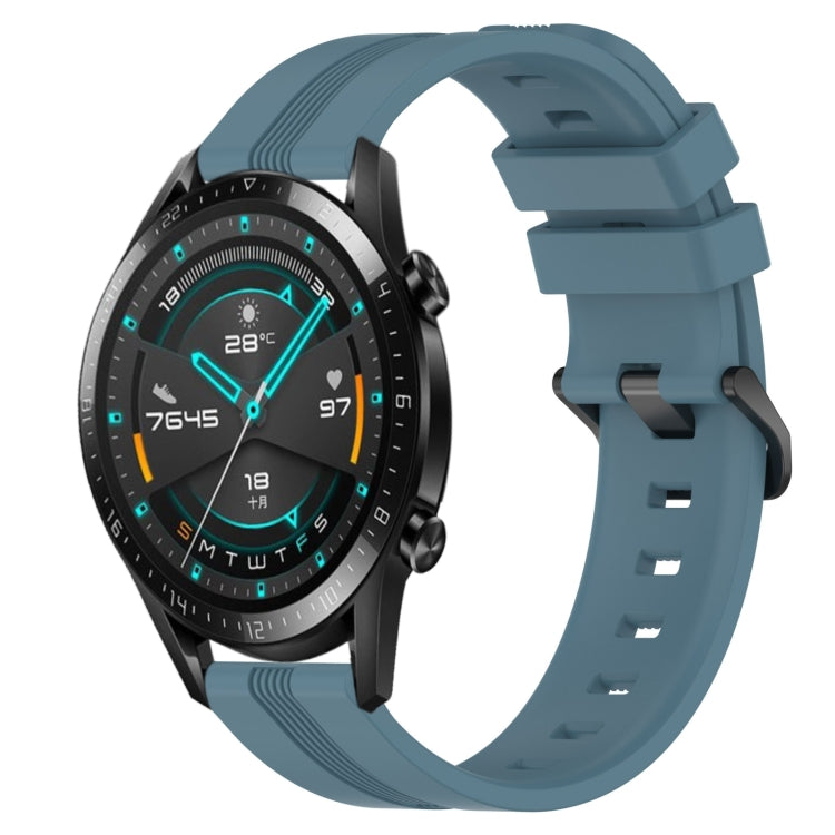 Cinturino in silicone a strisce concave da 22 mm, For Huawei Watch GT 2E, For Huawei GT2 46mm