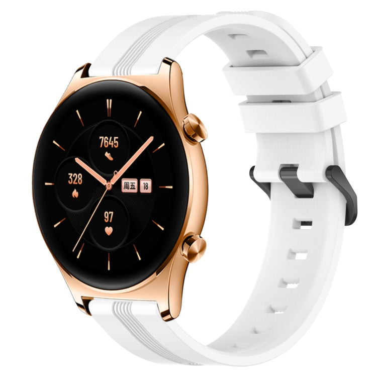 Cinturino in silicone a strisce concave da 22 mm, For Honor Watch GS 3, For Honor Watch GS Pro