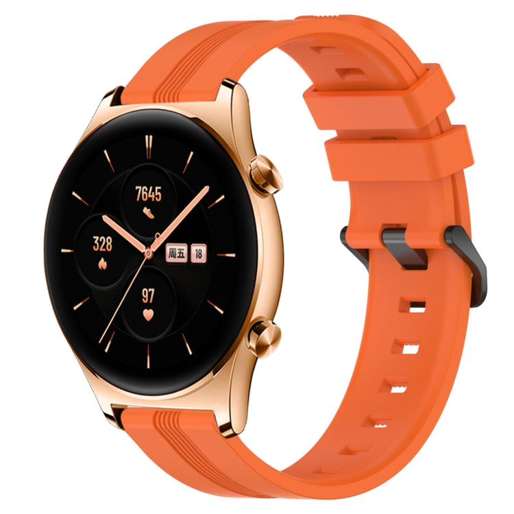Cinturino in silicone a strisce concave da 22 mm, For Honor Watch GS 3, For Honor Watch GS Pro
