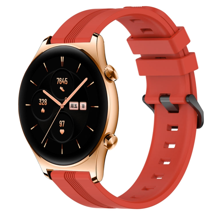 Cinturino in silicone a strisce concave da 22 mm, For Honor Watch GS 3, For Honor Watch GS Pro