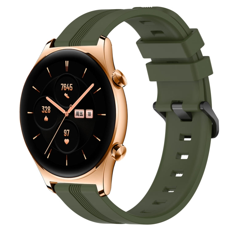 Cinturino in silicone a strisce concave da 22 mm, For Honor Watch GS 3, For Honor Watch GS Pro
