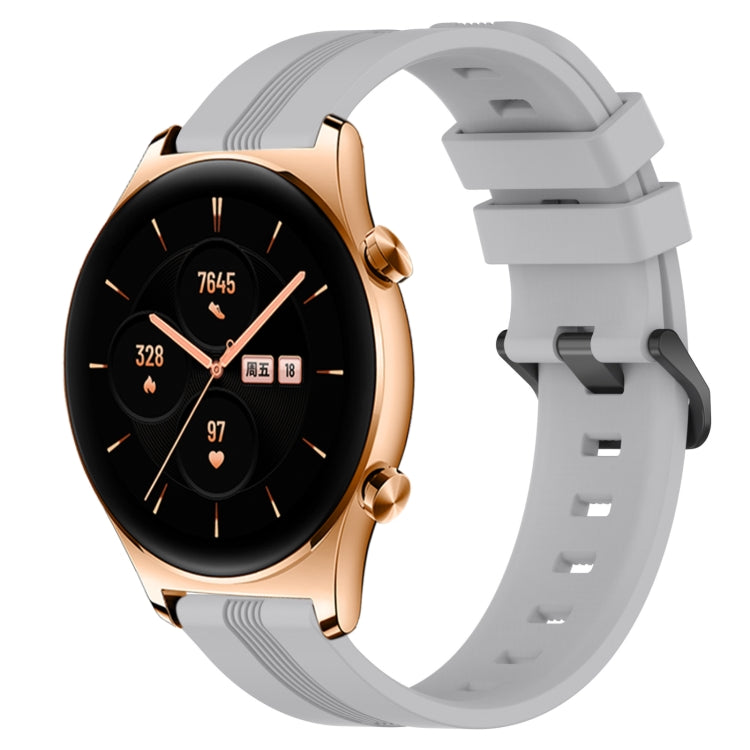 Cinturino in silicone a strisce concave da 22 mm, For Honor Watch GS 3, For Honor Watch GS Pro
