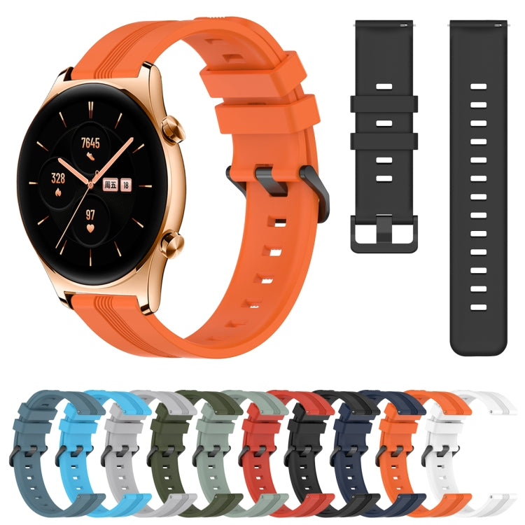 Cinturino in silicone a strisce concave da 22 mm, For Honor Watch GS 3, For Honor Watch GS Pro