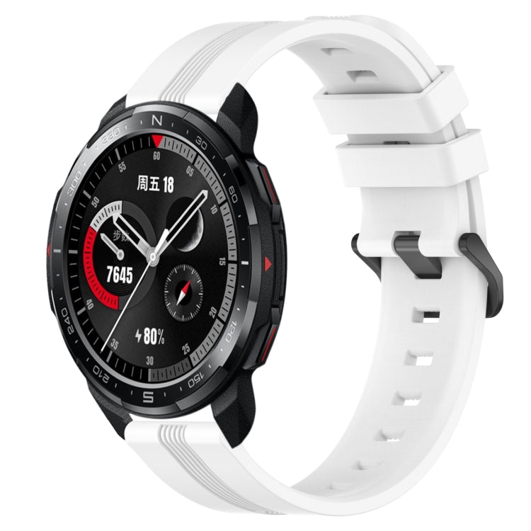 Cinturino in silicone a strisce concave da 22 mm, For Honor Watch GS 3, For Honor Watch GS Pro