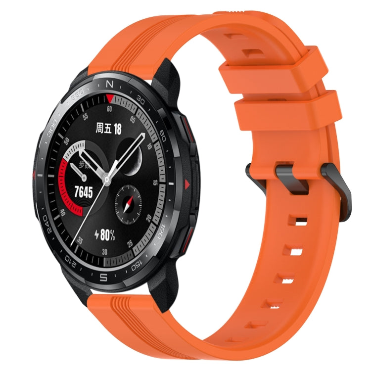 Cinturino in silicone a strisce concave da 22 mm, For Honor Watch GS 3, For Honor Watch GS Pro