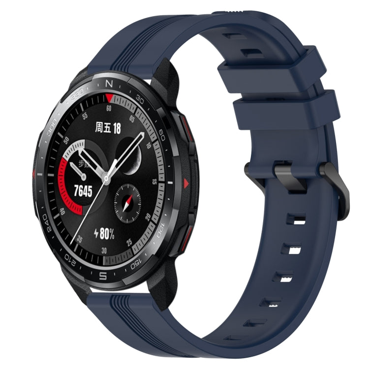 Cinturino in silicone a strisce concave da 22 mm, For Honor Watch GS 3, For Honor Watch GS Pro