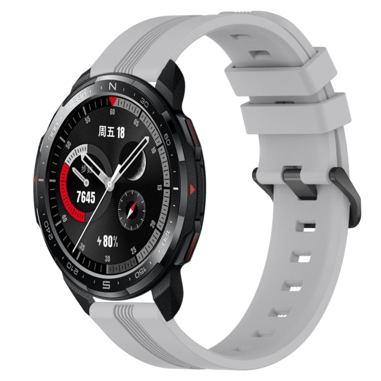 Cinturino in silicone a strisce concave da 22 mm, For Honor Watch GS 3, For Honor Watch GS Pro
