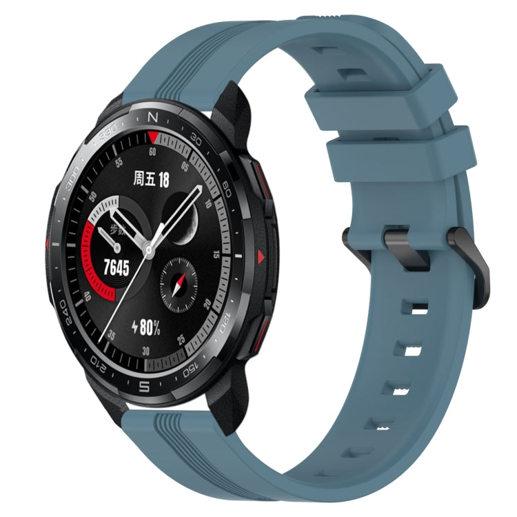 Cinturino in silicone a strisce concave da 22 mm, For Honor Watch GS 3, For Honor Watch GS Pro