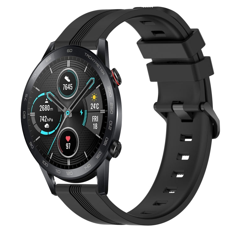 Cinturino in silicone a strisce concave da 22 mm, For Honor Magic Watch 2 46mm, For Honor Watch Dream