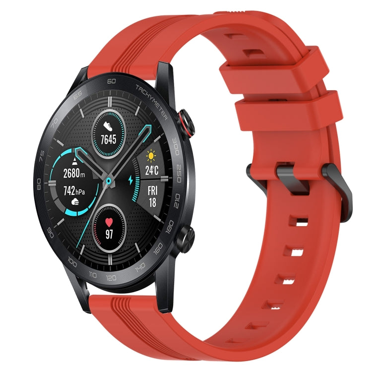 Cinturino in silicone a strisce concave da 22 mm, For Honor Magic Watch 2 46mm, For Honor Watch Dream