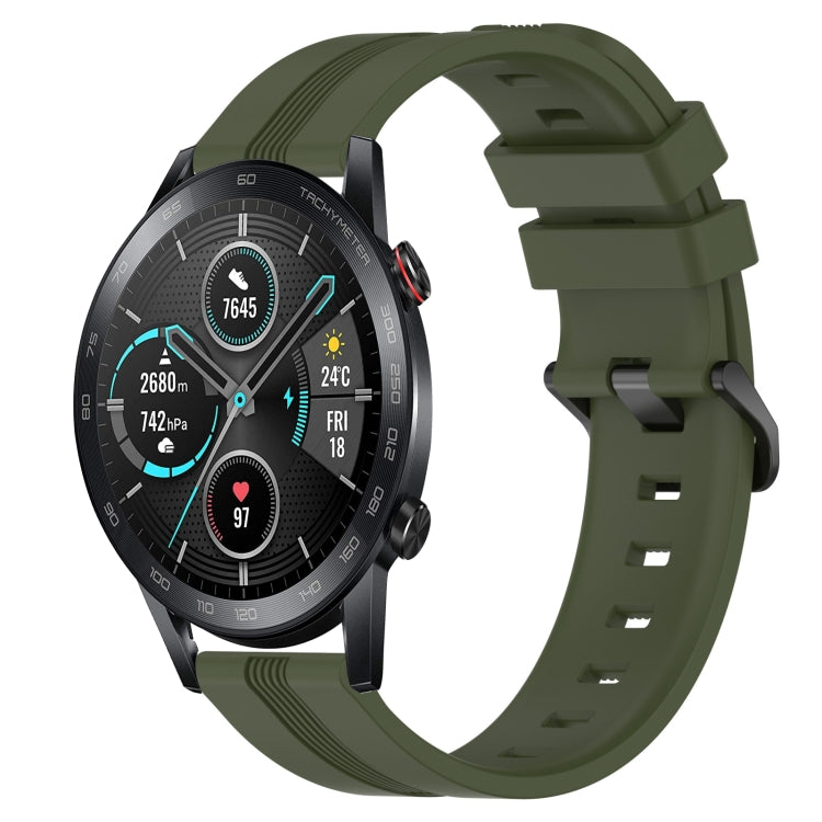 Cinturino in silicone a strisce concave da 22 mm, For Honor Magic Watch 2 46mm, For Honor Watch Dream