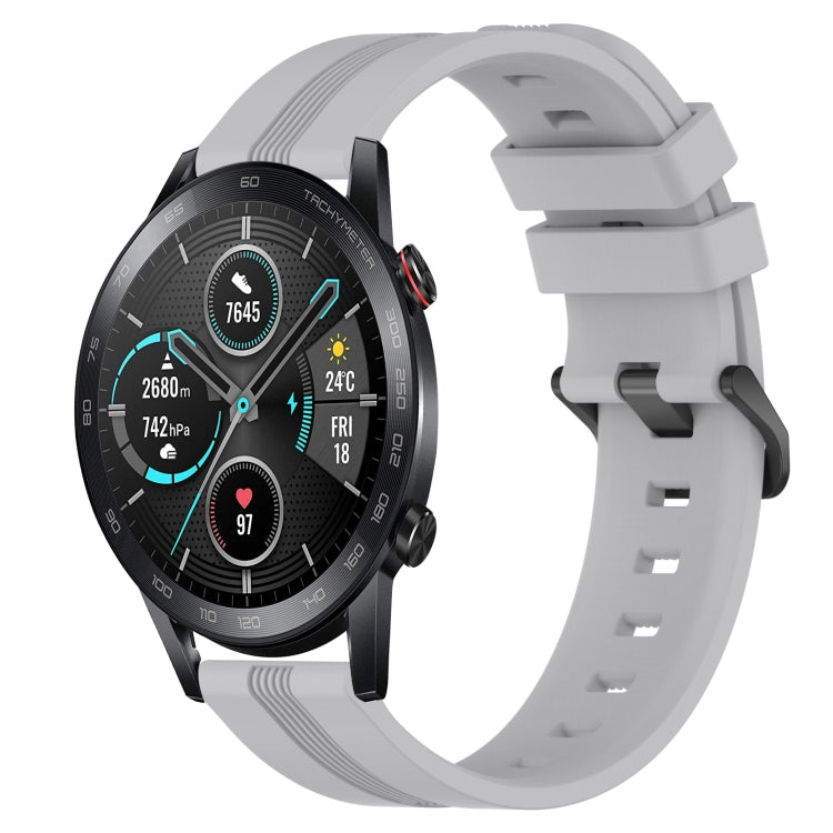 Cinturino in silicone a strisce concave da 22 mm, For Honor Magic Watch 2 46mm, For Honor Watch Dream